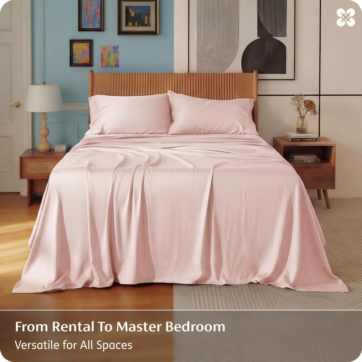 Bedsure pink pillowcases with envelope closure prevent pillow slips during sleep.