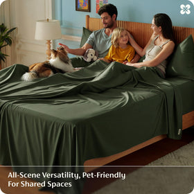 Bedsure silky-soft-bamboo-rayon closeup emphasizes cooling, breathable comfort.