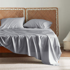 Bedsure queen sheet set feels silky-soft for a luxurious sleep experience.