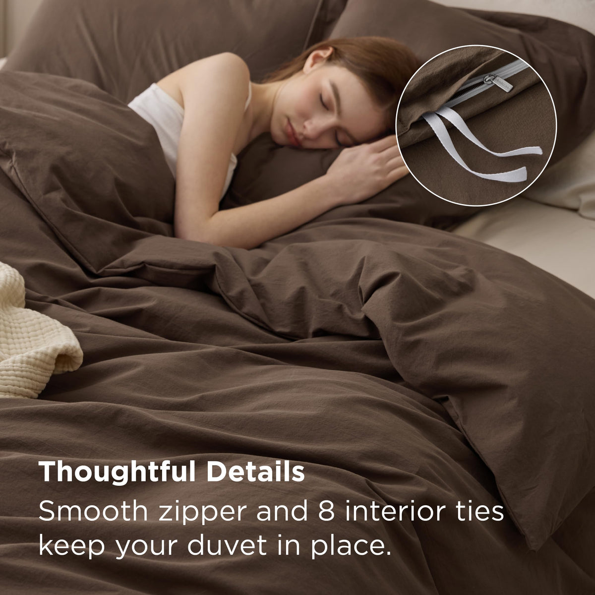 Bedsure queen size duvet cover 90x90 fits standard beds neatly.