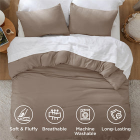 Bedsure reverse-color detail on the comforter offers easy styling options