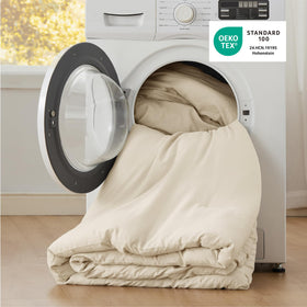 Bedsure reversible design pillowcases show off secondary color for easy styling.