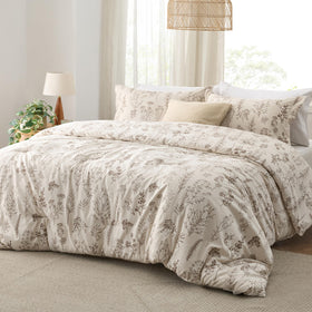 Bedsure reversible floral design; easily switch mood by flipping the bedding.