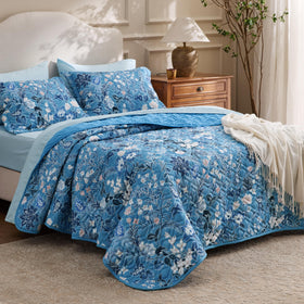 Bedsure reversible floral print demonstrates couture botanicals for versatile styling