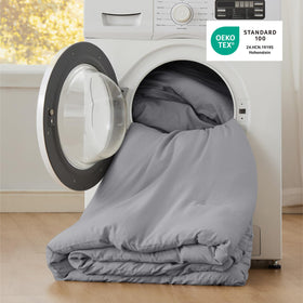 Bedsure reversible grey design on the comforter for versatile styling