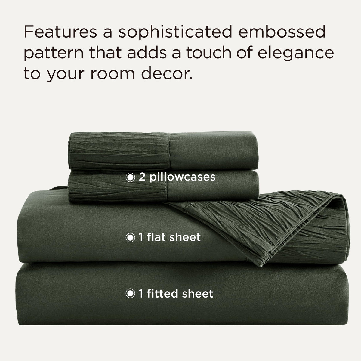 Bedsure ruched-hem pillowcase and sheet edge add stylish detail and lasting color