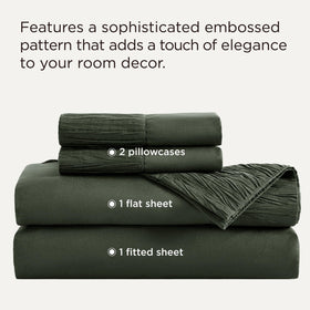 Bedsure ruched-hem pillowcase and sheet edge add stylish detail and lasting color