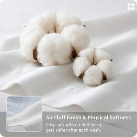 Bedsure sateen weave close-up shows smooth sheen and breathable feel