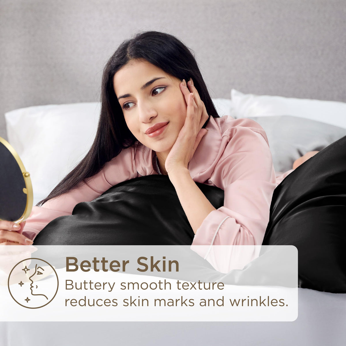 Bedsure envelope closure keeps pillows secure without slipping.