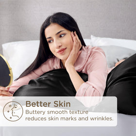 Bedsure envelope closure keeps pillows secure without slipping.