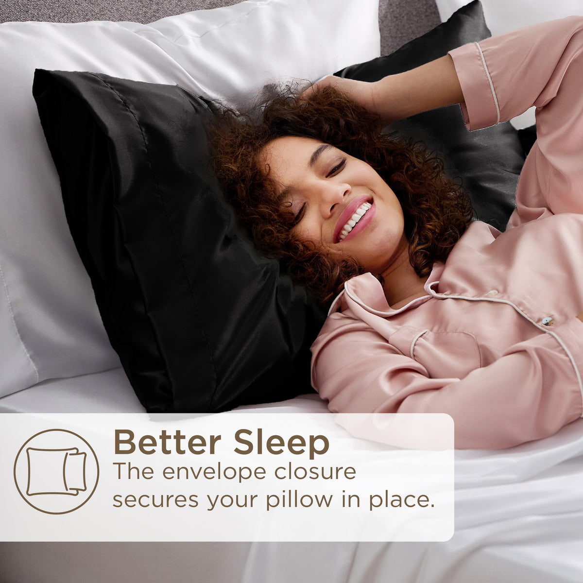 Bedsure vegan-friendly satin pillowcases with durable long-lasting weave.