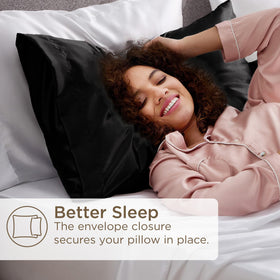 Bedsure vegan-friendly satin pillowcases with durable long-lasting weave.