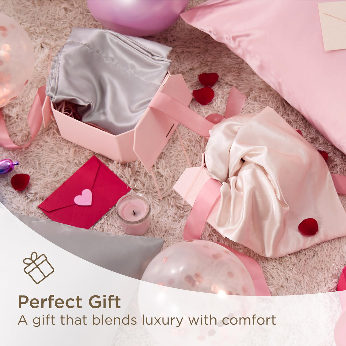 Bedsure vegan-friendly satin pillowcase with durable silk-like finish.