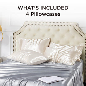 Bedsure beige satin pillowcase ideal for gift-ready style.