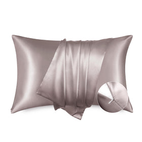 Bedsure satin pillowcase with zipper, 2-pack, smooth, low-friction sleep for hair health
