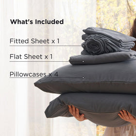 Bedsure secure-fit elastic corner straps illustrate snug bed stabilization.