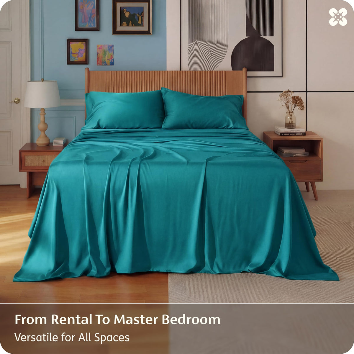Bedsure sheet-set packaging showing all components for easy setup.