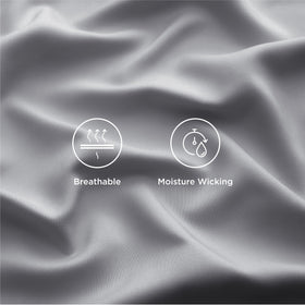 Bedsure silver grey bamboo sheets add modern, cooling elegance.