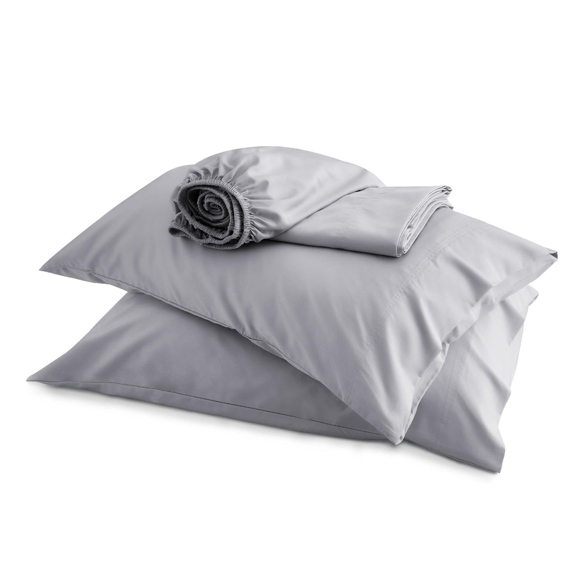 Bedsure silver-grey bedding adds hotel-luxe style to bedrooms.