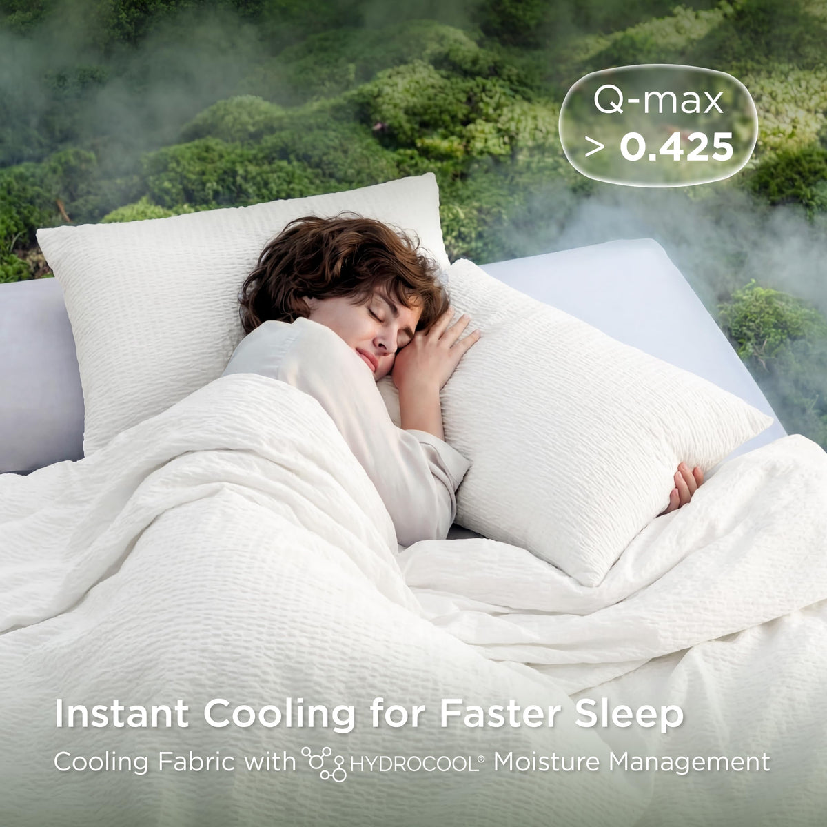 Bedsure SleepEase CASTOR fill with micro pores for airy loft and moisture management