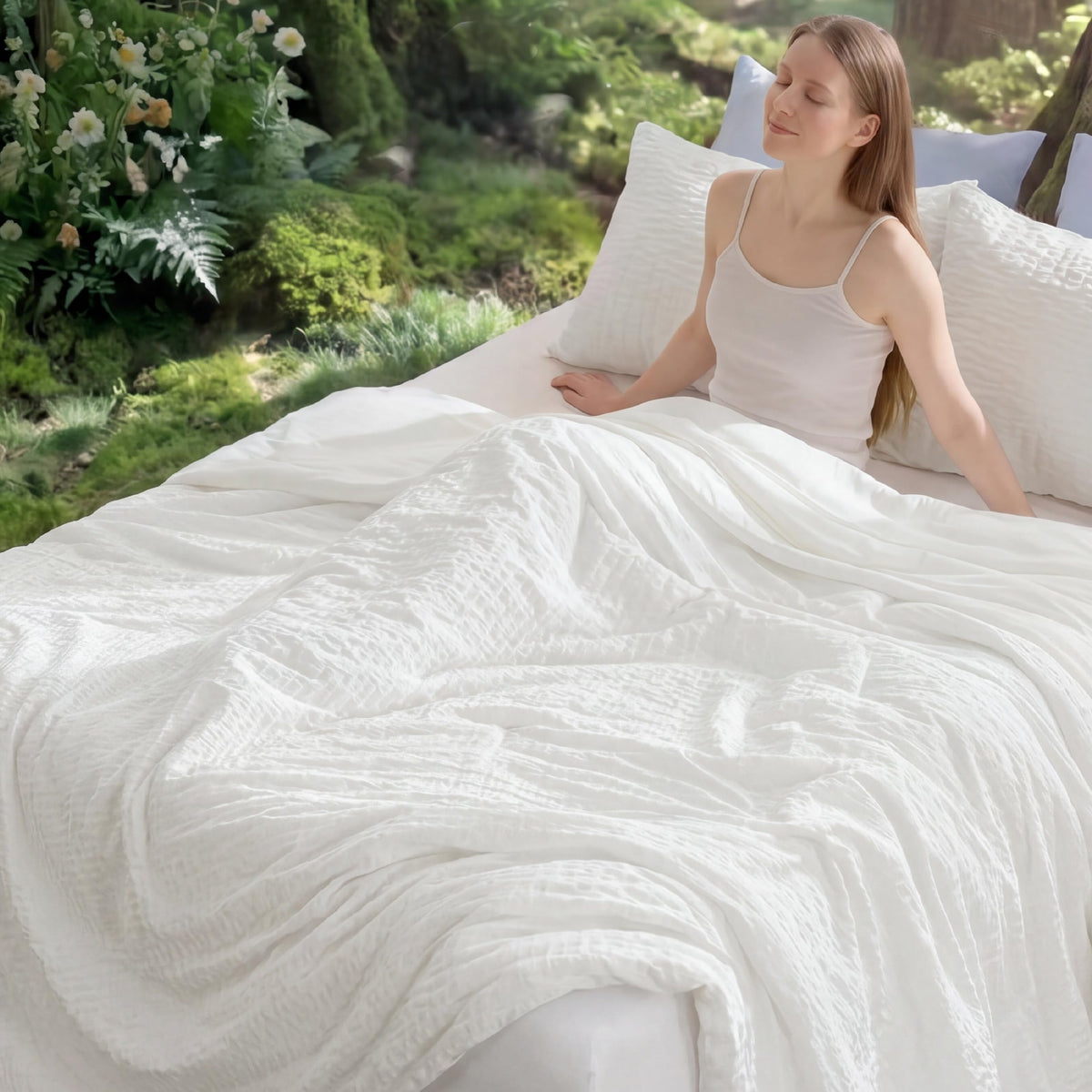 Bedsure SleepEase cooling comforter king with cooling technology for hot sleepers