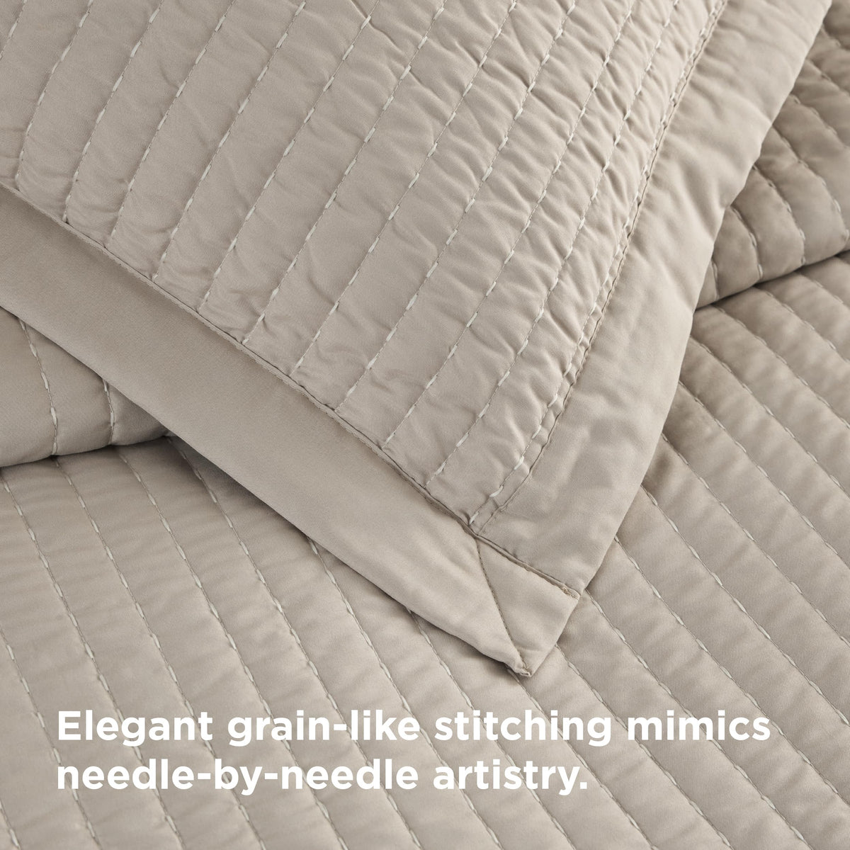 Bedsure soft brushed microfiber close-up emphasizes smooth touch and comfort.