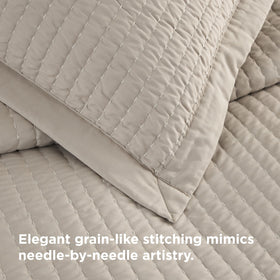 Bedsure soft brushed microfiber close-up emphasizes smooth touch and comfort.