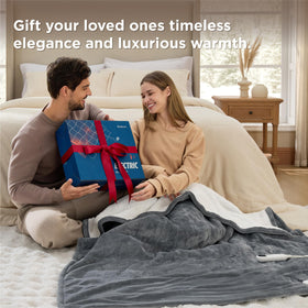 Bedsure soft flannel top and sherpa back feel plush and comfortable