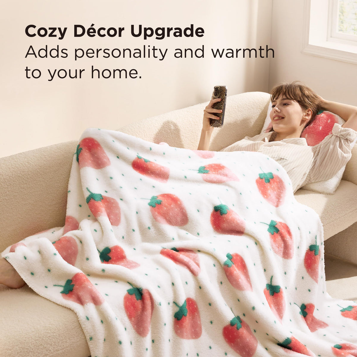 Bedsure soft fleece blanket for kids, pink hue adds warm snuggle sessions.