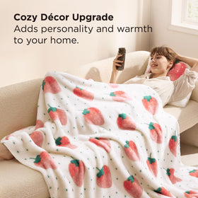 Bedsure soft fleece blanket for kids, pink hue adds warm snuggle sessions.