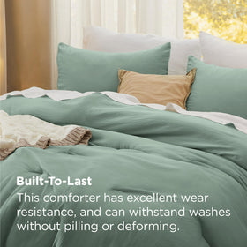 Bedsure soft prewashed cotton-like texture closeup highlights plush feel.
