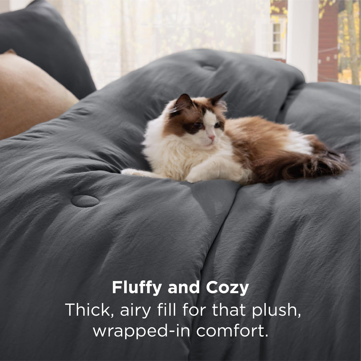 Bedsure soft prewashed fabric close-up emphasizing skin-friendly, breathable comfort