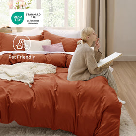 Bedsure soft prewashed microfiber fabric feels silky and smooth against skin