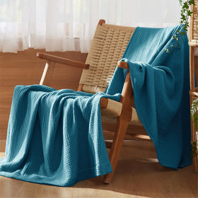 Bedsure soft skin-friendly muslin blanket softens with washing