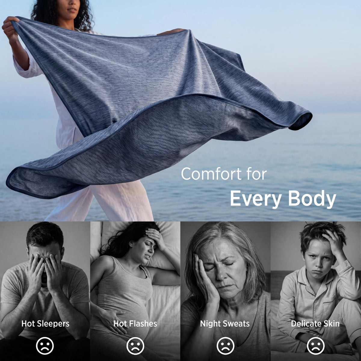 Bedsure soft-smooth knit finish feels silky on skin
