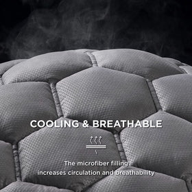 Bedsure soft-touch microfiber cover feels gentle and quiet on contact.