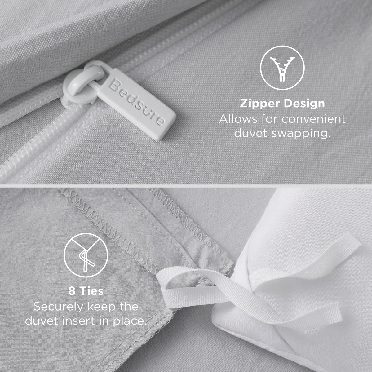 Bedsure solid color with minimalist design complements any decor.