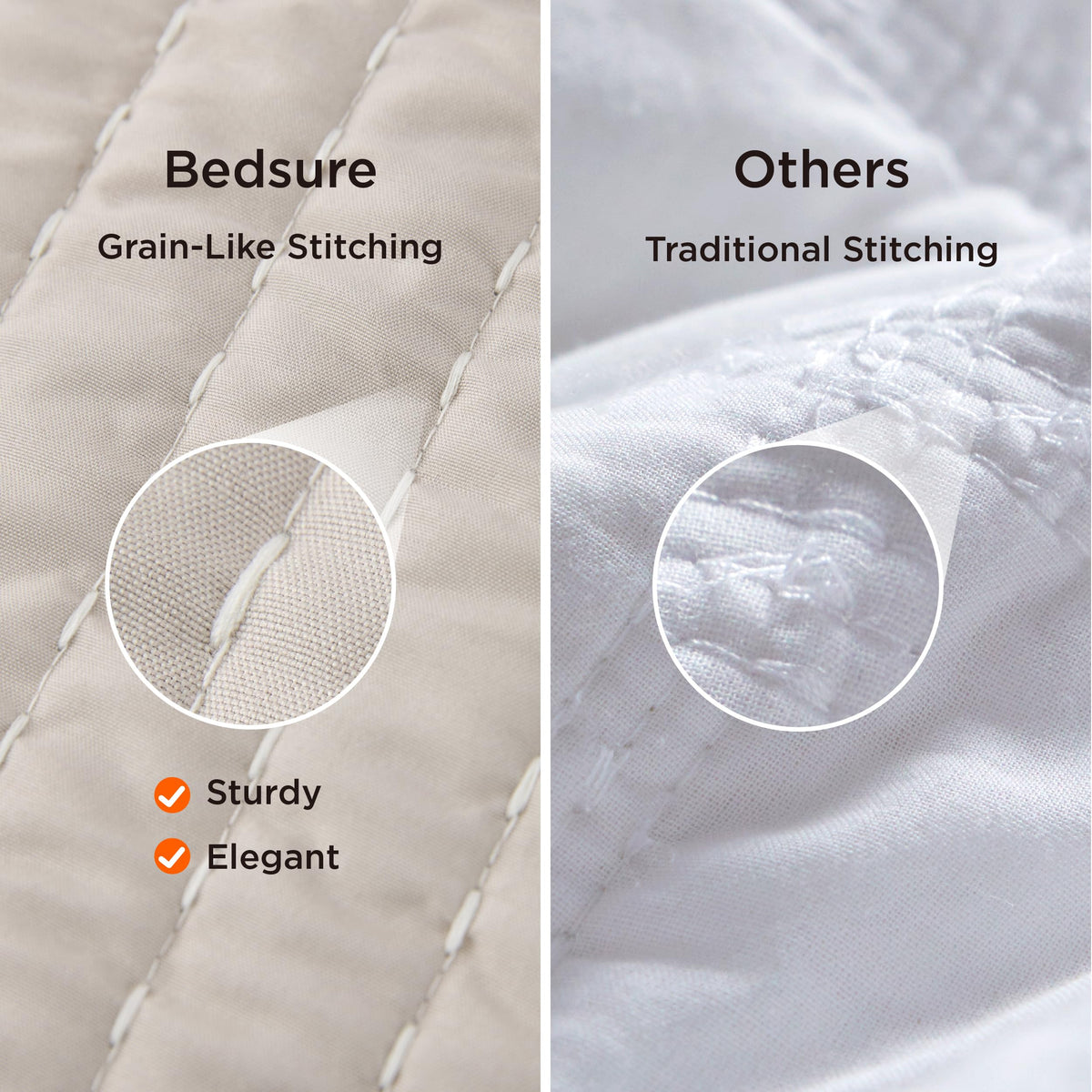 Bedsure striped quilt on bed demonstrates versatile, breathable all-season layering.