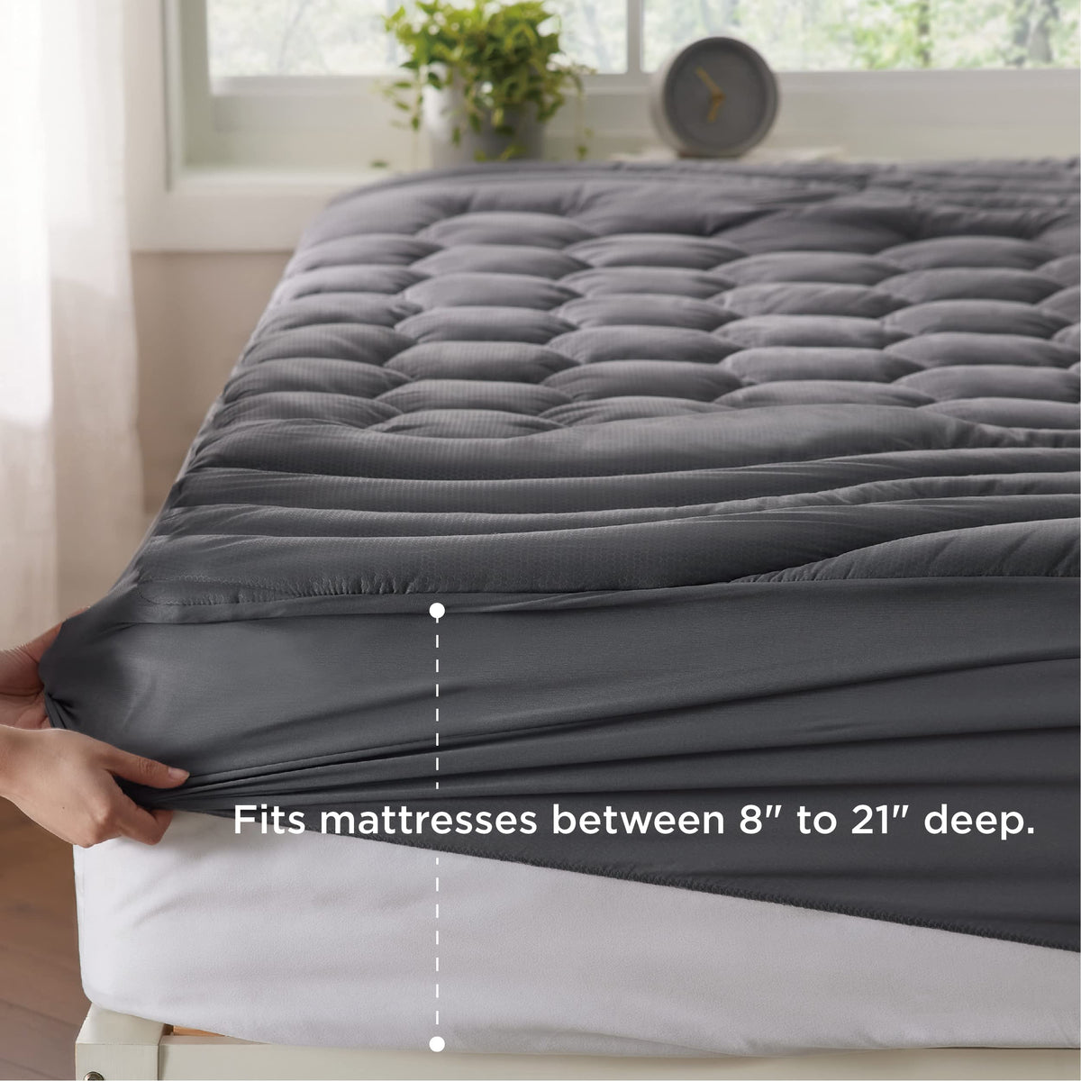 Bedsure three-zone ergonomic design supports alignment for better sleep comfort.