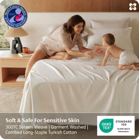 Bedsure close-up of soft Turkish cotton texture delivering breathable comfort.