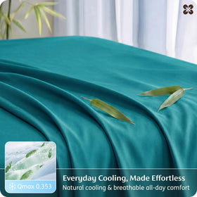 Bedsure turquoise bedding adds vibrant color with breathable, soft fabric.