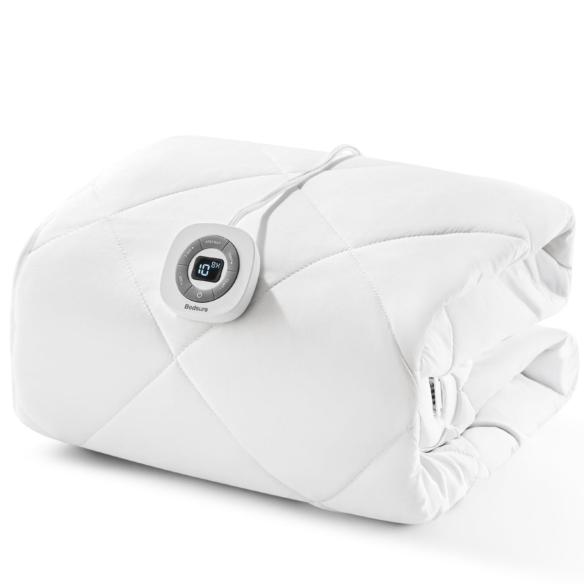 Bedsure Twin Heated Mattress Pad 8-hour auto-off promotes safe, worry-free operation.