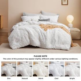 Bedsure pillow sham included with twin set in white for a neat finish