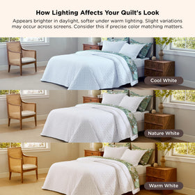 Bedsure pillow sham complements the quilt for a coordinated bed