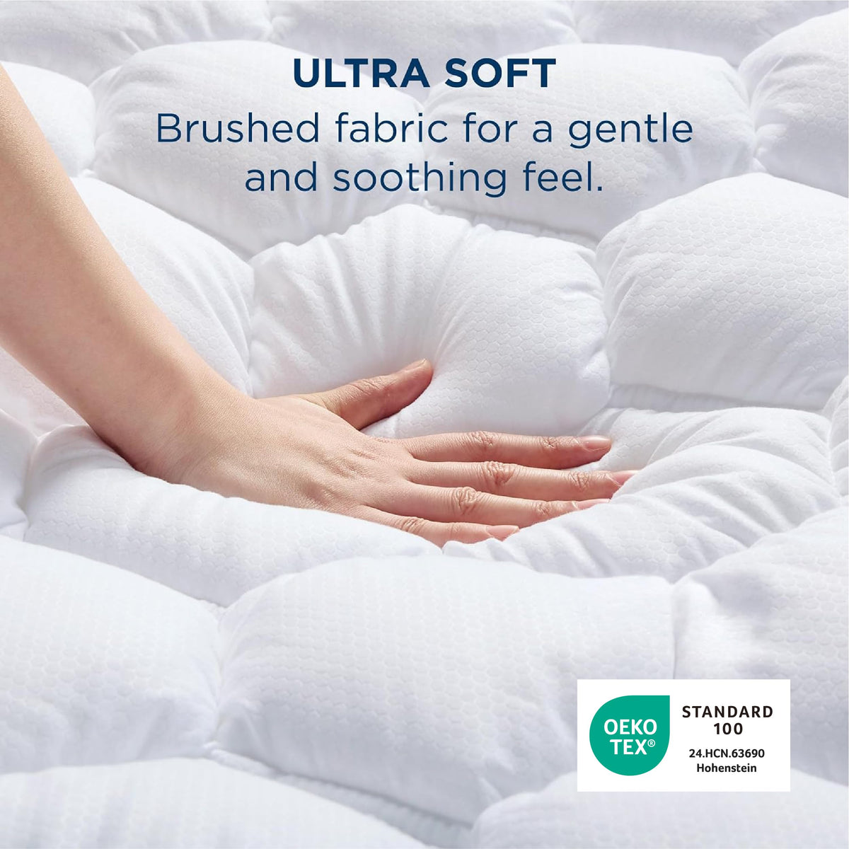 Bedsure Twin XL mattress pad bottom quilting adds plush softness for restful sleep.