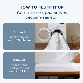 Bedsure Twin XL mattress pad brushed fabric delivers a cozy, non-crinkly surface.