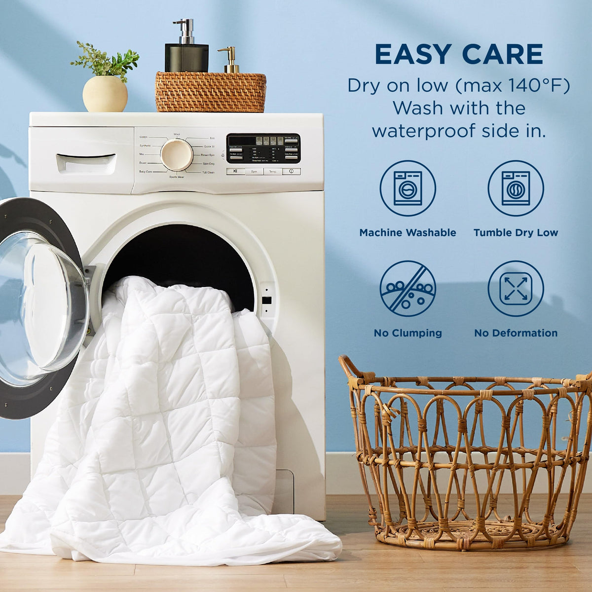 Bedsure Twin XL Mattress Protector durable stitching for lasting use