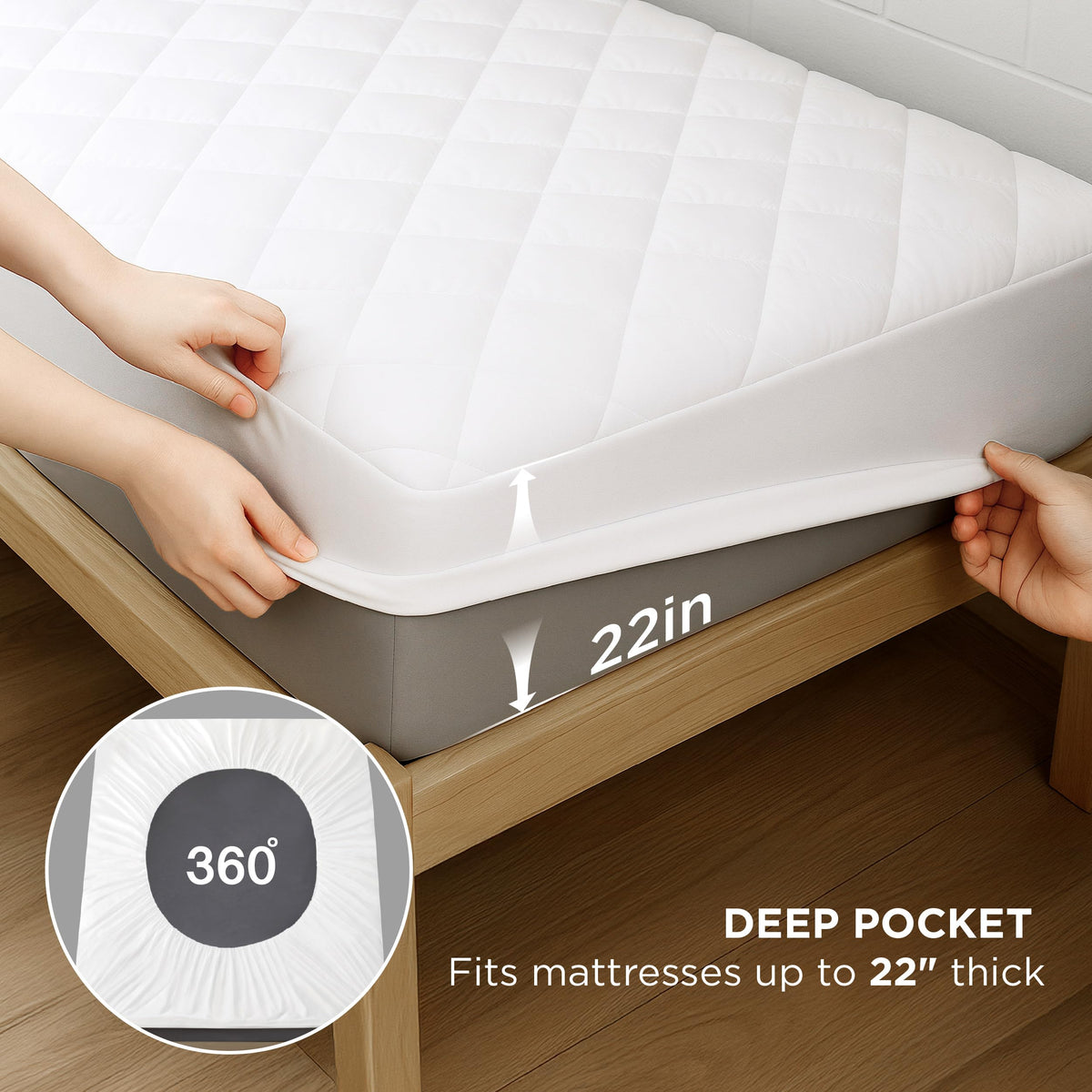 Bedsure Twin XL Mattress Protector oeko-tex certified safe materials