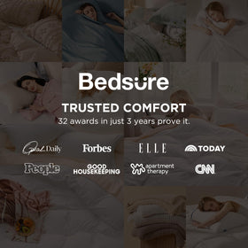 Bedsure two pillow shams 20x36 complete the duvet set with coordinated styling.