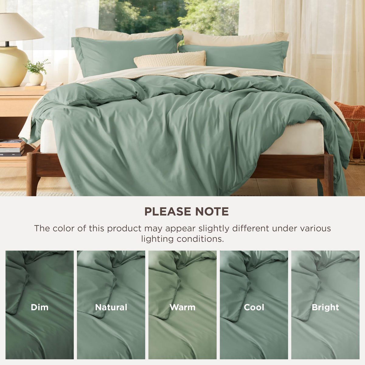 Bedsure two pillow shams arranged for complete bed setup.